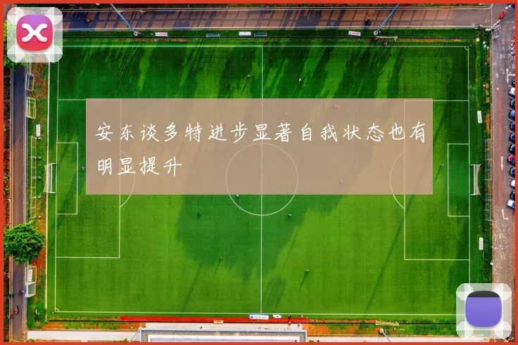 安东谈多特进步显著自我状态也有明显提升